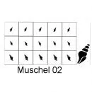Nailart Schablone 15er Karte Muschel 02