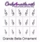 Preview: Airbrush Schablone Grande Bella Ornament XL