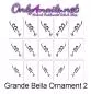 Preview: Airbrush Schablone Grande Bella Ornament 2
