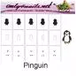 Preview: Nailart Schablone 15er Karte Pinguin