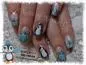 Preview: Nailart Schablone 15er Karte Pinguin