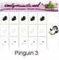 Preview: Nailart Schablone 15er Karte Pinguin 3