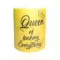 Preview: Glitzertasse Queen of fucking Everything Gold