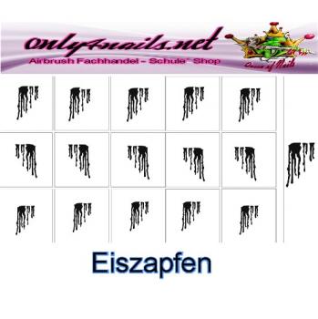 Preview: Nailart Schablone 15er Karte Eiszapfen