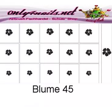 Airbrush Schablone Blume 45