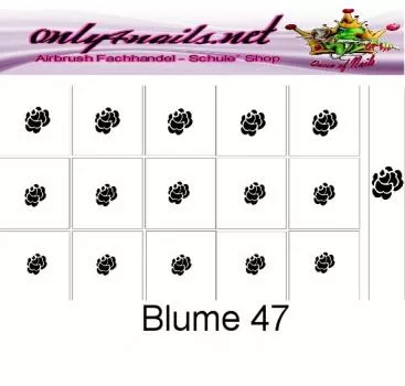 Airbrush Schablone Blume 47