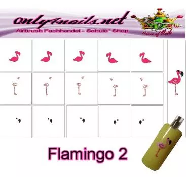 Airbrush Schablone Flamingo 2