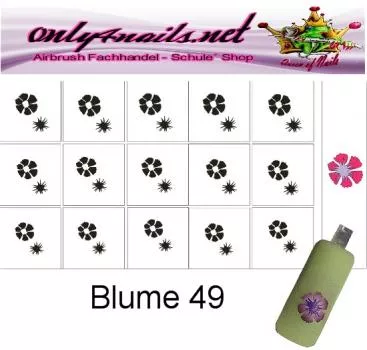 Airbrush Schablone Blume 49