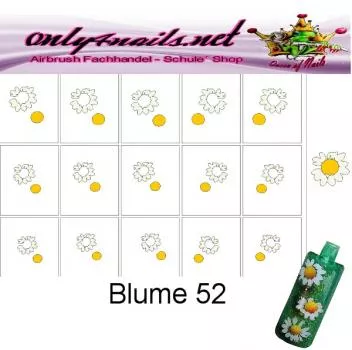 Airbrush Schablone Blume 52