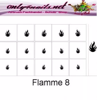 Airbrush Schablone Flamme 8