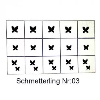 Nailart Schablone 15er Karte Schmetterling 03