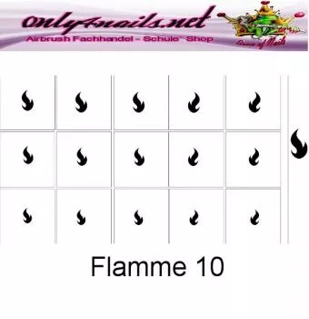 Airbrush Schablone Flamme 10