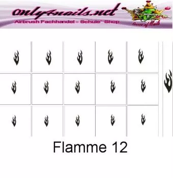 Airbrush Schablone Flamme 12