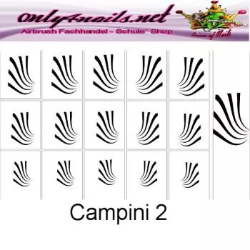 Campini 2 Muster Airbrush Schablone