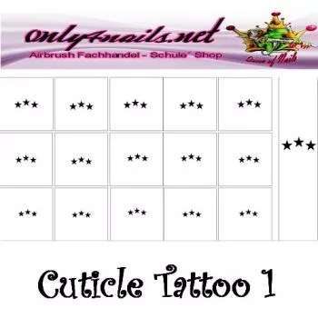 Airbrush Schablone Cuticle Tattoo 1