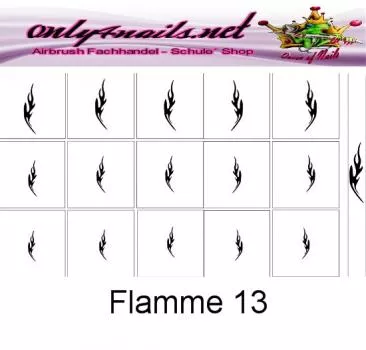 Airbrush Schablone Flamme 13