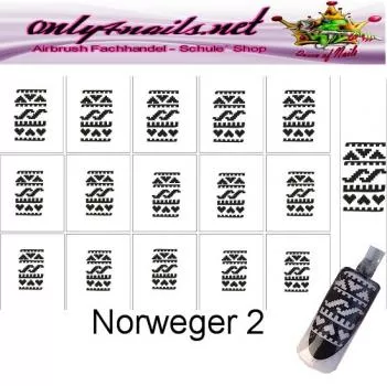 Norweger 2 Muster Schablone 15er Karte