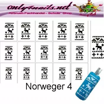 Norweger 4 Muster Schablone 15er Karte