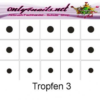 Airbrush Schablone Tropfen 3