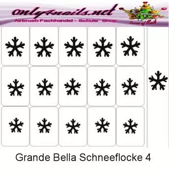 Airbrush Schablone Grande Bella Schneeflocke 4 XL