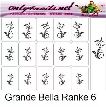 Airbrush Schablone Grande Bella Ranke 6
