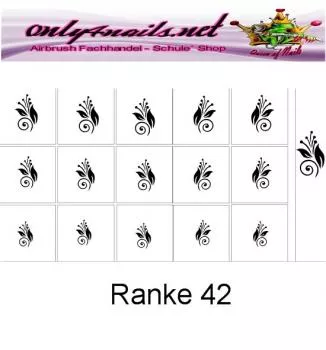 Airbrush Schablone Ranke 42