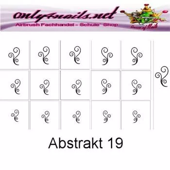 Abstrakt 19 Airbrush Schablone