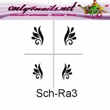 Airbrush Schablone Schmuck Ranke 3