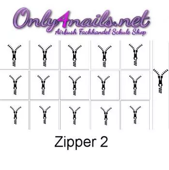 Airbrush Schablone Zipper 2
