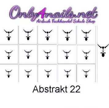 Abstrakt 22 Nailart Schablone