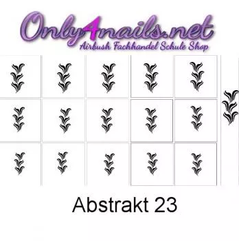 Abstrakt 23 Nailart Schablone