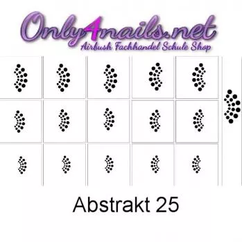 Abstrakt 25 Nailart Schablone