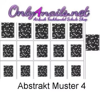 Abstrakt 4 Muster Airbrush Schablone 15er Karte