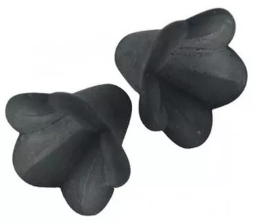 Acryl Blüten Perle gefrostet schwarz
