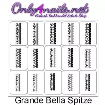 Airbrush Schablone Grande Bella Spitze XL