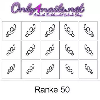 Airbrush Schablone Nailart Schablone Ranke 50