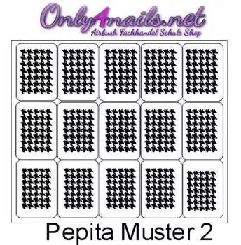 Airbrush Pepita Muster 2 Schablone 15er Karte