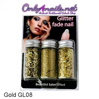 Nail Glitter Set Gold GL08