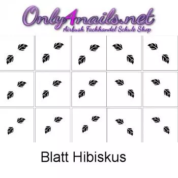 Airbrush Nailart Schablone Blatt Hibiskus