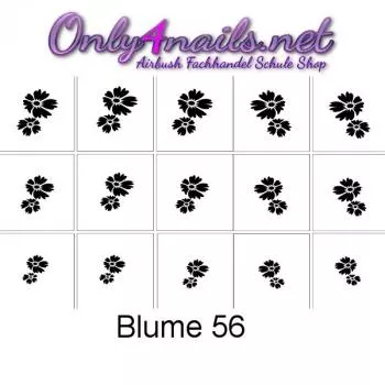 Airbrush Nailart Schablone 15er Karte Blume 56