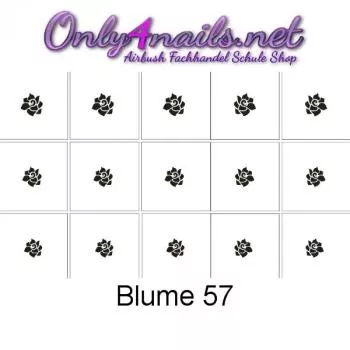 Airbrush Nailart Schablone 15er Karte Blume 57