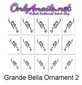 Airbrush Schablone Grande Bella Ornament 2
