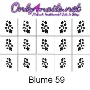 Airbrush Nailart Schablone 15er Karte Blume 59