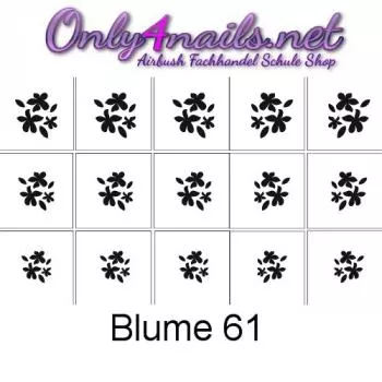 Airbrush Nailart Schablone 15er Karte Blume 61