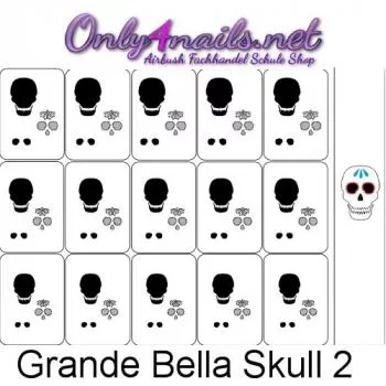 Airbrush Schablone Grande Bella Skull 2 XL