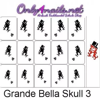 Airbrush Schablone Grande Bella Skull 3 XL