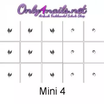 Airbrush Nailart Schablone 15er Karte mini 4