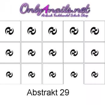 Airbrush Nailart Schablone 15er Karte Abstrakt 29