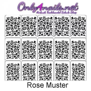 Rose Muster Airbrush Schablone