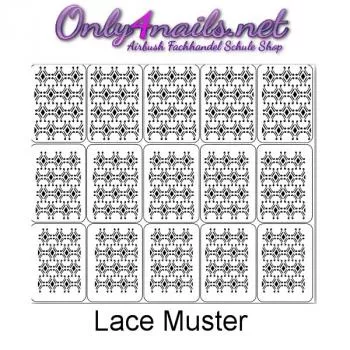 Airbrush Lace Muster Schablone 15er Karte